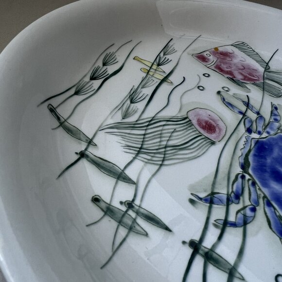 Arabia Finland Crayfish Hand Painted Single Deep Dinner Plate Anja Juurikkala - Picture 7 of 9